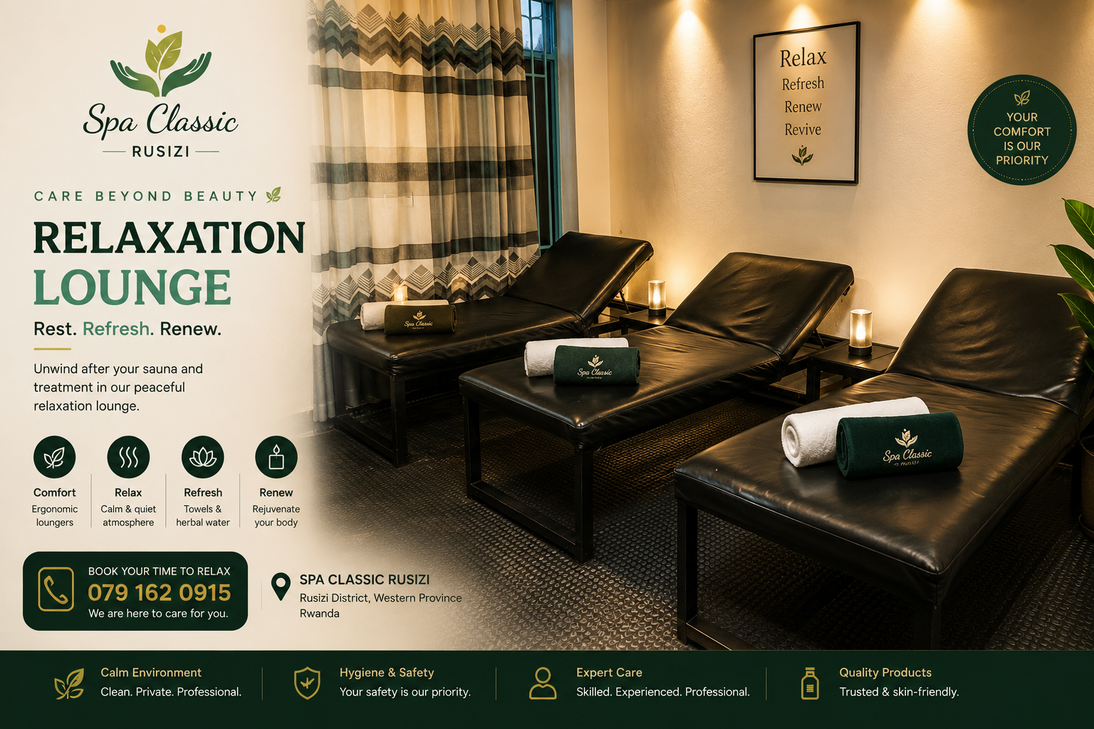     Relaxation Lounge – Spa Classic Rusizi